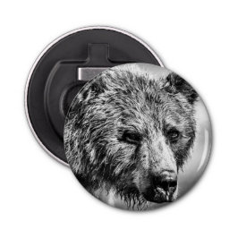 Grizzly björn porträtt flasköppnare