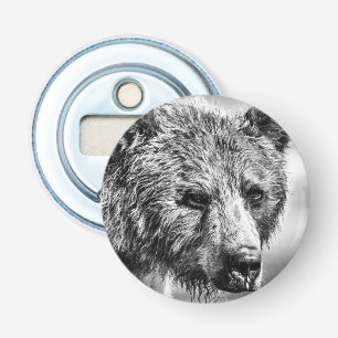 Grizzly björn porträtt flasköppnare