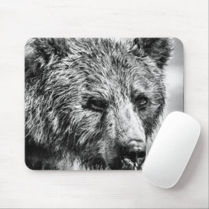 Grizzly björn porträtt musmatta
