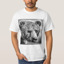 Grizzly björn porträtt t shirt