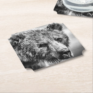 Grizzly björn porträtt underlägg papper