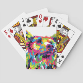 Grizzly-björnen, färgad popkonst casinokort