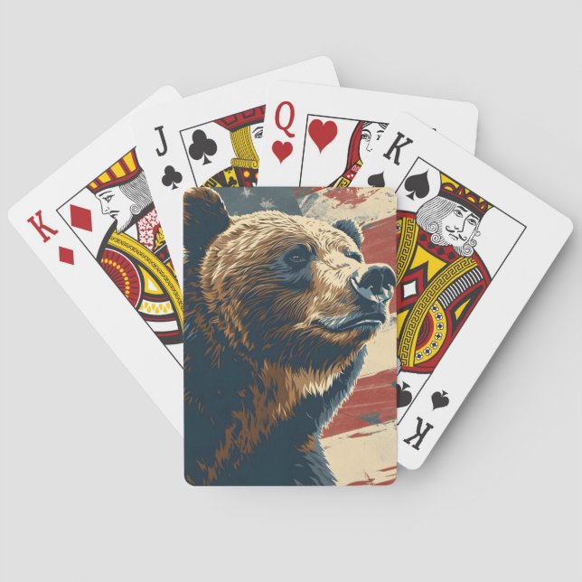 Grizzly Independence day 4:e July Casinokort (Baksidan)