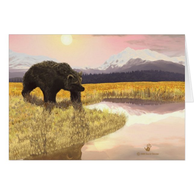 Grizzly Pond Hälsningskort (Framsidan Horizontal)