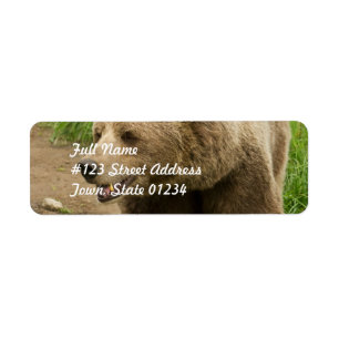 Grizzly-postetiketter Returadress Etikett