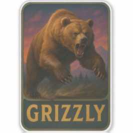 Grizzly Sticker Klistermärken