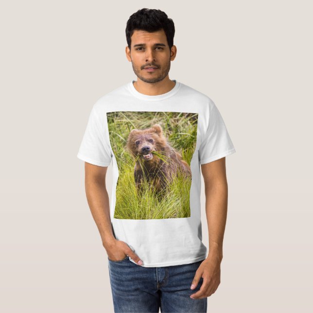 Grizzly unge, Alaska T Shirt (Hel framsida)