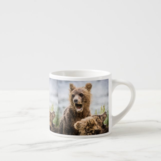 Grizzly Unge Tittar för Morsa Espressomugg (Höger)