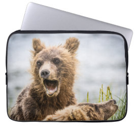 Grizzly Unge Tittar för Morsa Laptop Fodral