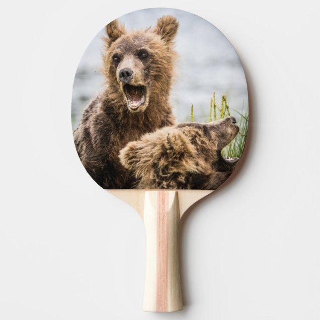 Grizzly Unge Tittar för Morsa Pingisracket (Framsidan)