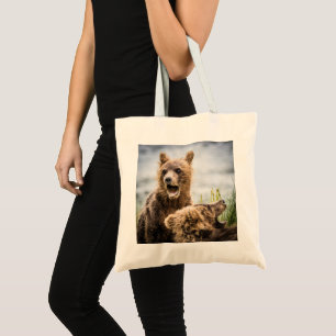 Grizzly Unge Tittar för Morsa Tygkasse