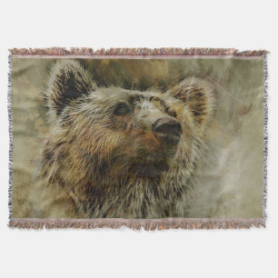Grizzlybjörn Filt