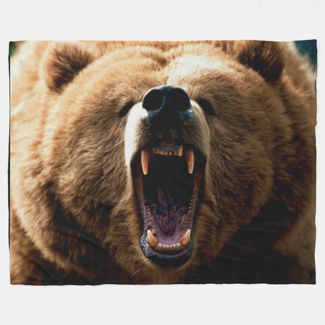 GRIZZLYBJÖRN FLEECEFILT (Framsidan (Horisontell))