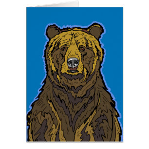 Grizzlybjörn Hälsningskort