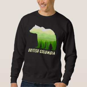 Grizzlybjörn i British Columbia i skog i Kanada Lång Ärmad Tröja