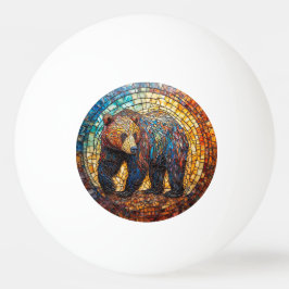 Grizzlybjörn i konstnärlig design pingisboll