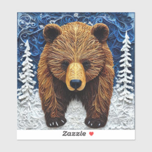 Grizzlybjörn Klistermärken