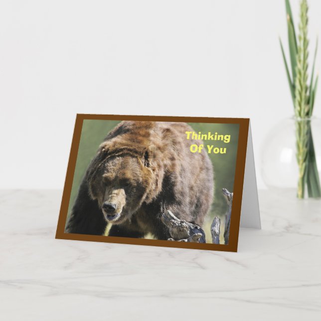 Grizzlybjörn, militär uppmuntran kort (Framsida)
