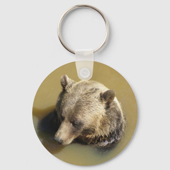 Grizzlybjörn Nyckelring (Framsida)