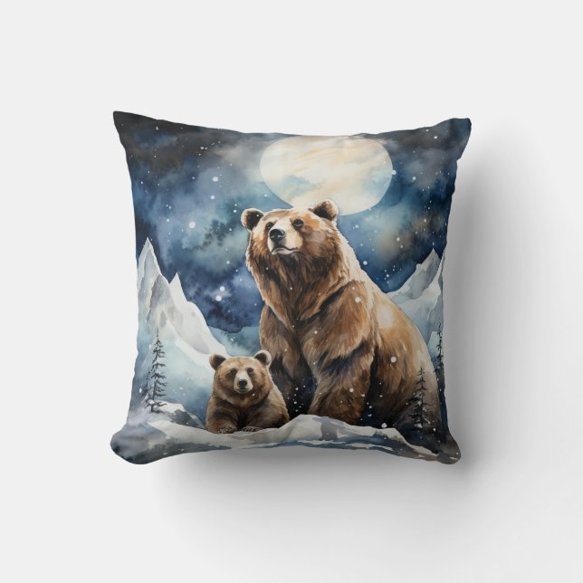 Grizzlybjörn och unge kudde (Framsida)