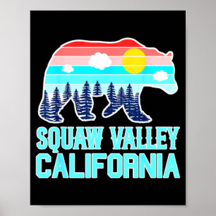Grizzlybjörn olympic valley california vintage poster