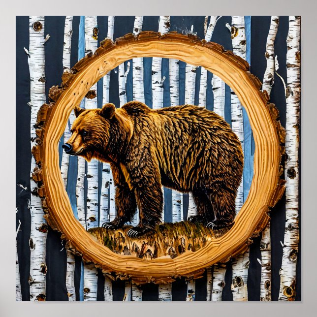 Grizzlybjörn Poster (Framsidan)