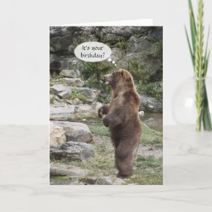 Grizzlybjörn stående ovation kort