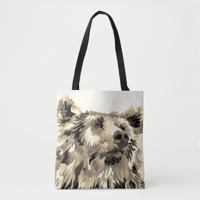 Grizzlybjörn toa tygkasse (Framsida)