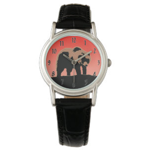 Grizzlybjörn vid solnedgång - Original vilda djur- Armbandsur
