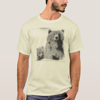 Grizzlybjörnmamma och unget-skjorta tee shirt