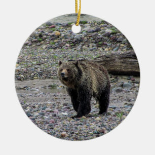Grizzlybjörnprydnad Julgransprydnad Keramik