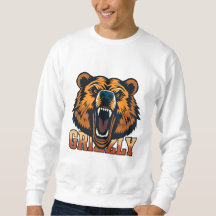 Grizzlybjörnshuvud framhäver kraft