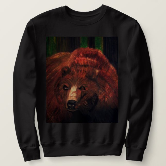 GRIZZLYBJÖRNTRÖJA LÅNGÄRMAD TRÖJA (Design framsida)