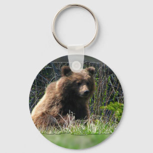 Grizzlybjörnunge Nyckelring
