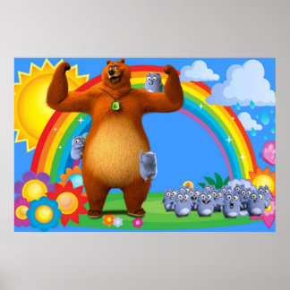 Grizzy och lemmings Kids Poster