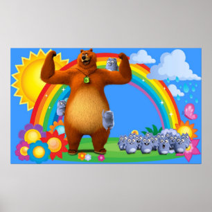 Grizzy och lemmings Kids Poster