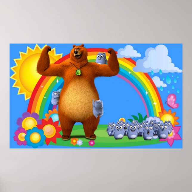 Grizzy och lemmings Kids Poster (Framsidan)