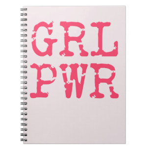 GRL PWR (flickström) bärbar dator Anteckningsbok Med Spiral