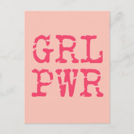 GRL PWR (flickström) - Roligt offert vykort