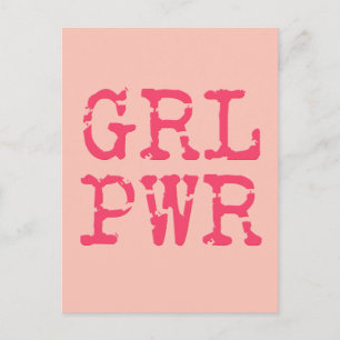 GRL PWR (flickström) - Roligt offert vykort