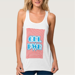GRL PWR, Girl Power, girly shirt, lustig typografi Linne Med Racerback