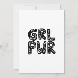 GRL PWR Girl Power Typography Art