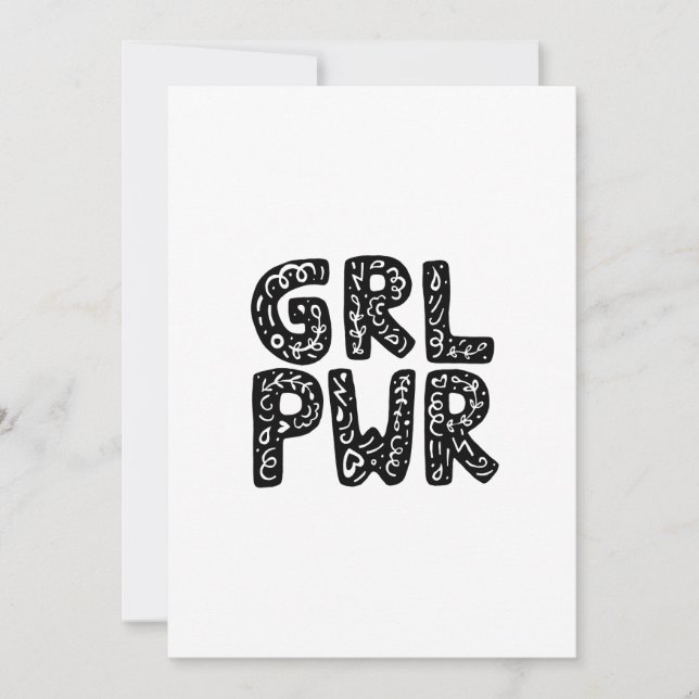 GRL PWR Girl Power Typography Art (Framsida)