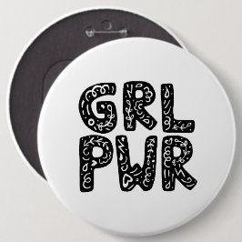 GRL PWR Girl Power Typography Art Knapp