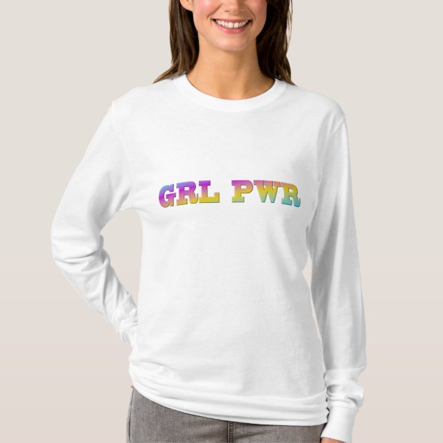 GRL PWR-Långärmad T-Shirt (Framsida)
