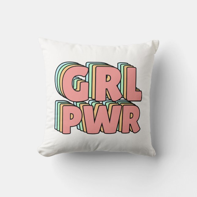 GRL PWR Pastel Kudde (Framsida)