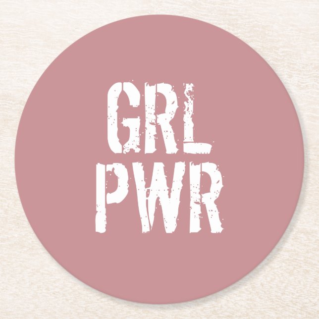 GRL PWR - UNDERLÄGG PAPPER RUND (Framsidan)