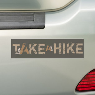 Grnge Ta en hike Typografi Bildekal
