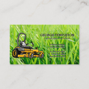 Grö Gräsmatta Mower Landskap Visitkort