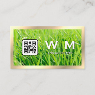 Grö GULD GRÄNS QR-kod Visitkort